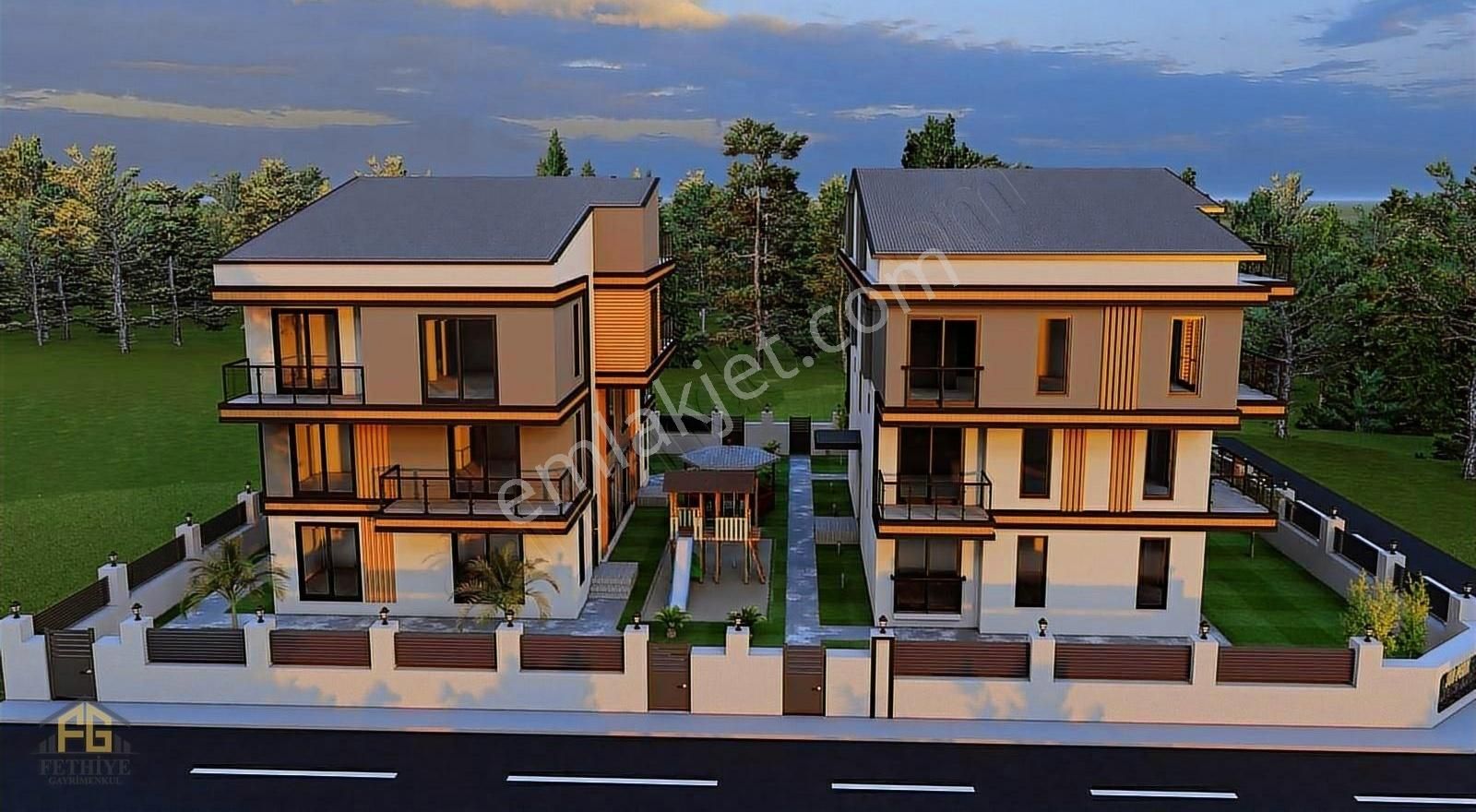 Fethiye Tuzla Mh İki Bloklu Sitede Satılık Yeni Yapı Daire