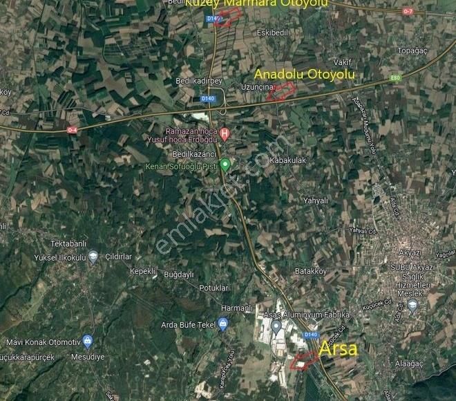 Sakarya Akyazı Da Gerçek Değerinde Sanayi İmarlı 3 Bin M2 Arsa