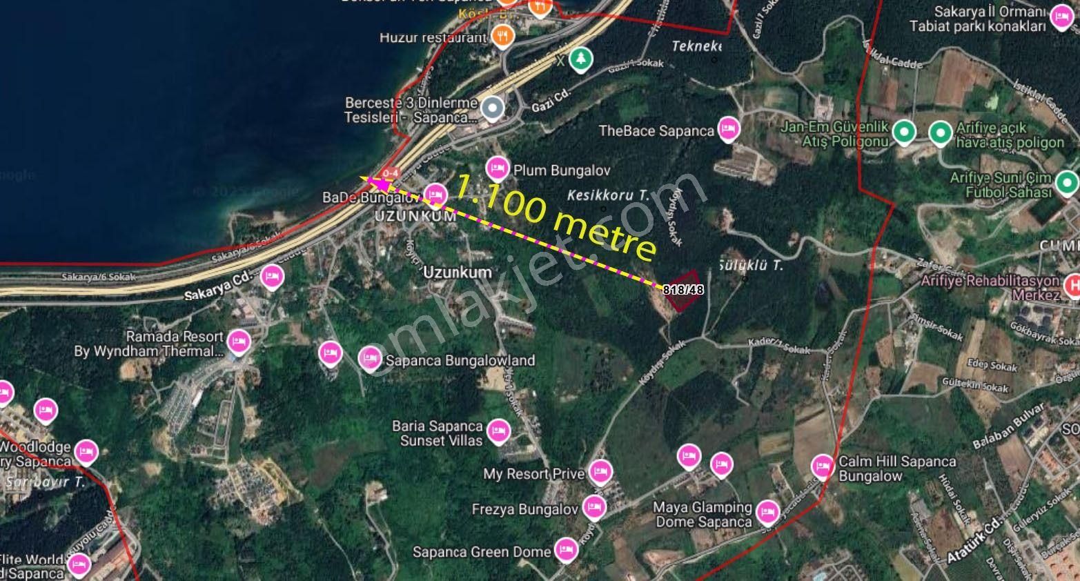 Sapanca Bungalowlar Bölgesinde İmara 130 Metre Göl Manzaralı - Görsel 3