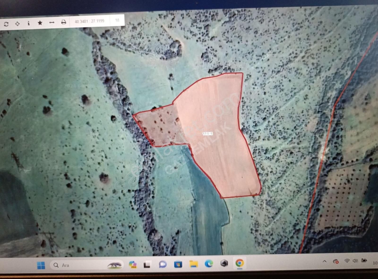 "" Gazi Emlak "" Biga Eskibalıklı 12.760 M2 Düz Arazi "" Hesaplı