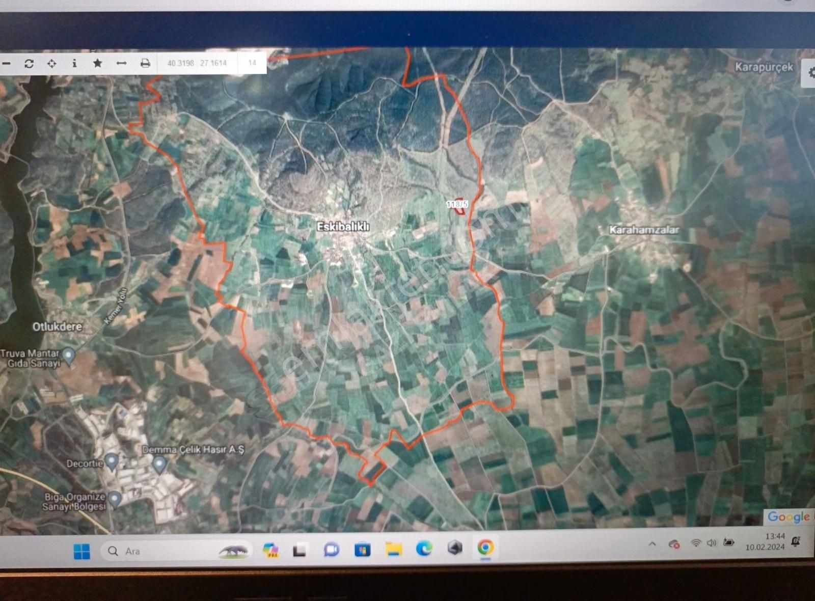 "" Gazi Emlak "" Biga Eskibalıklı 12.760 M2 Düz Arazi "" Hesaplı - Görsel 2