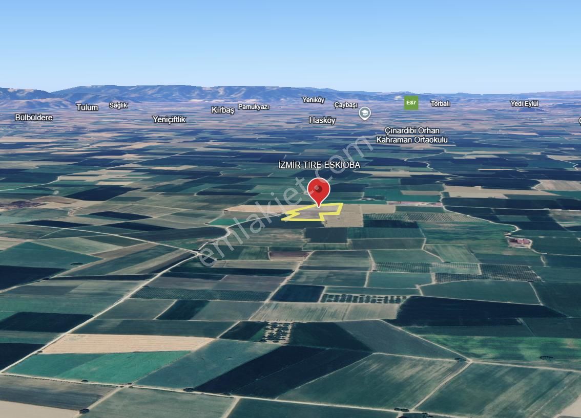 İzmir Tire Eskioba Da Satılık Yol Kenarı Tarla