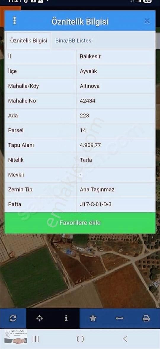 Arslan Emlaktan Satılık Tarla - Görsel 9