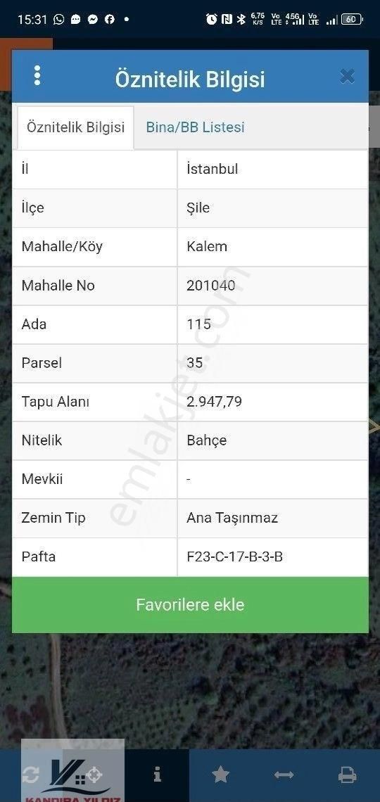Kandıra Yıldız Emlak Tan Satılık Tarımsal Turizm İmralı Müstakil Tapulu Arsa İstanbul Şile (ağva)