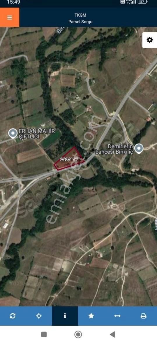 Çatalca Binkılıç 870m² Yola Cephe
