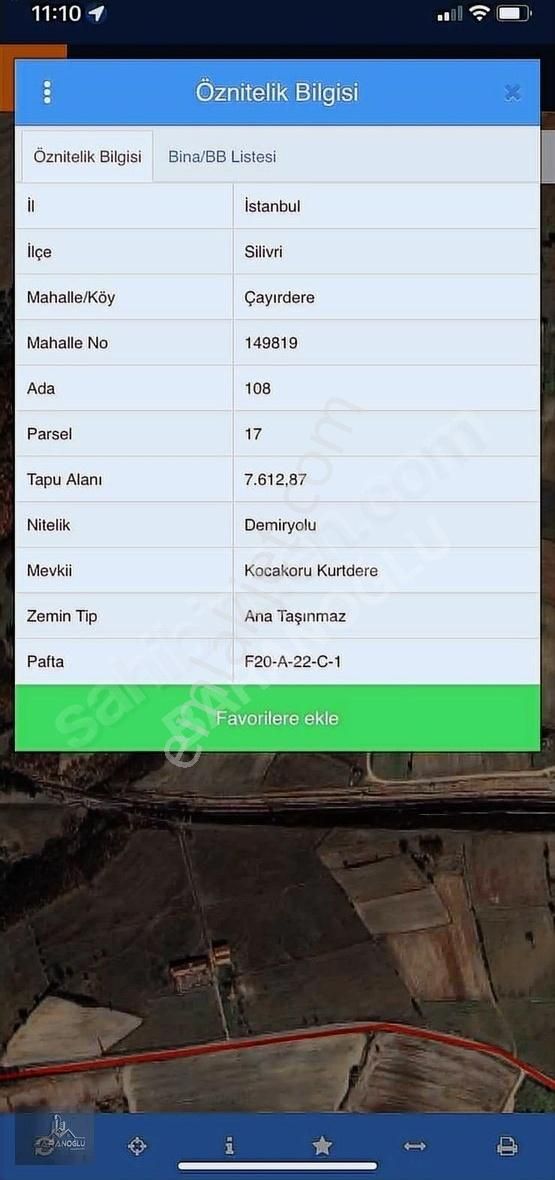 Silivri Çayırdere'de 7612 Tek Tapu Tarla - Görsel 10