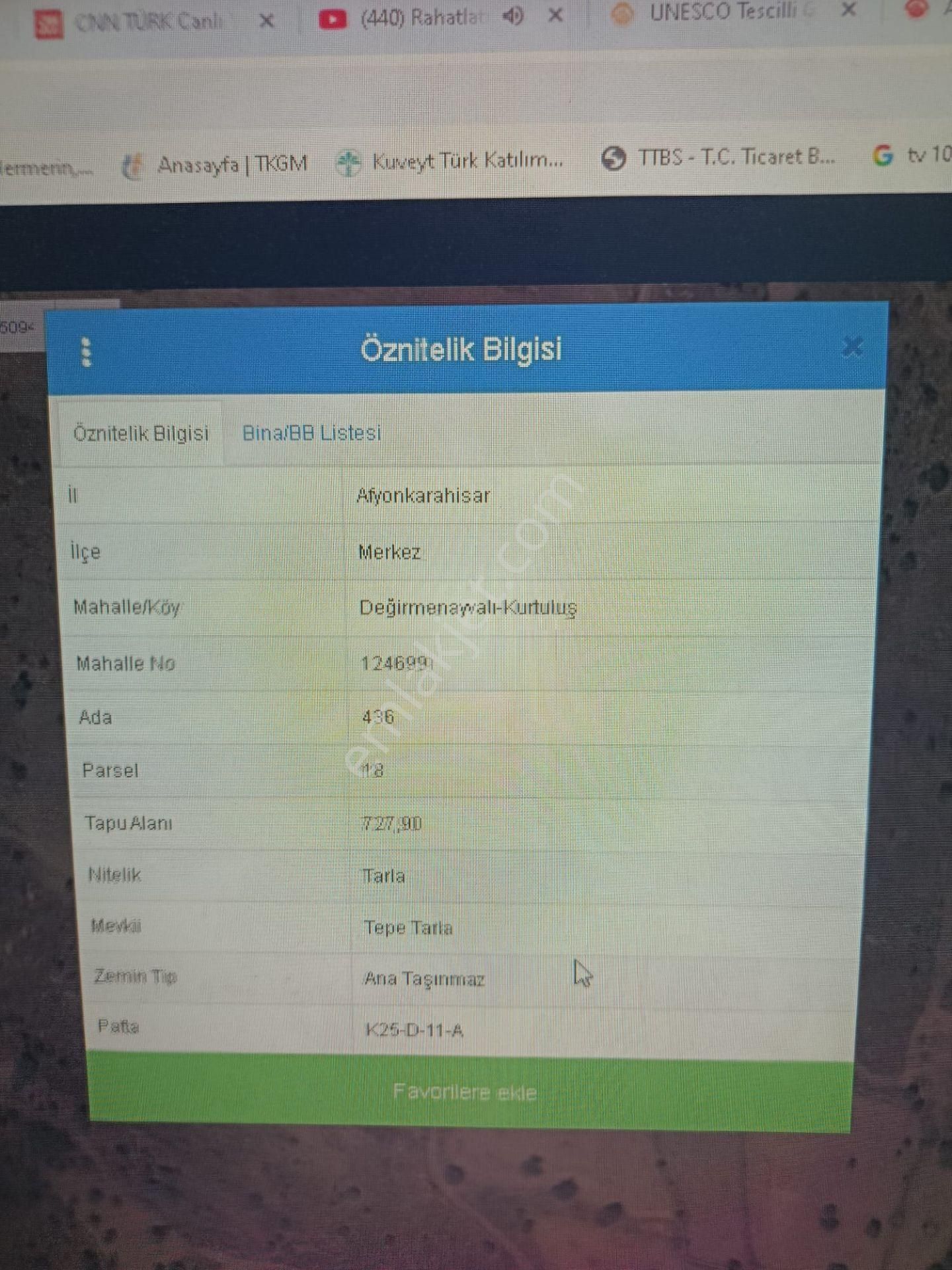 Afyon Tezcan Emlaktan Değirmenayvalı Kurtuluş Satılık Tarla - Görsel 3