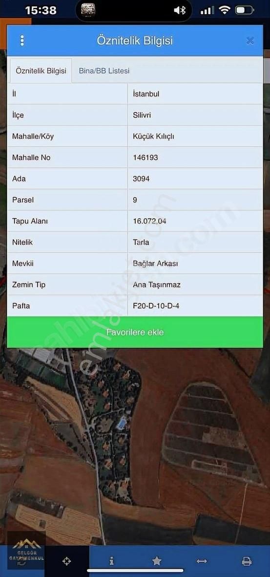 Silivri K.kılıçlı 4.000m2 Villaların İçinde Satılık Arsa