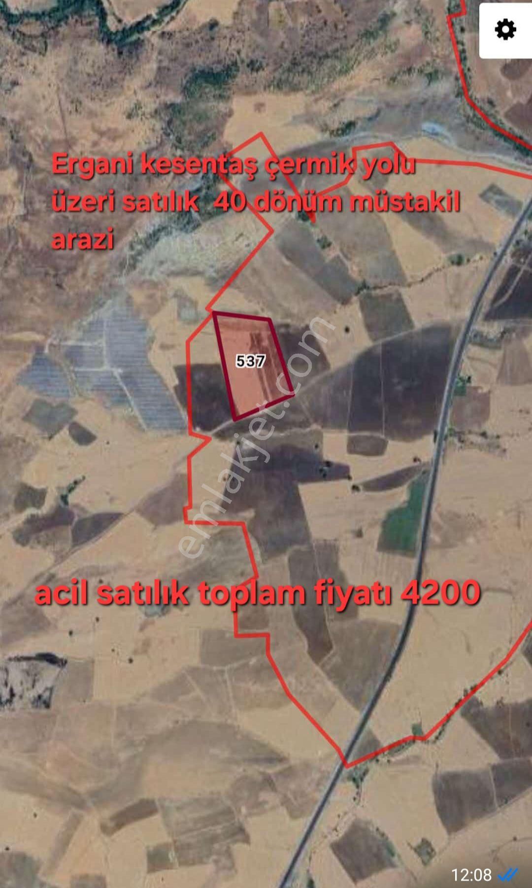 Dalkılıç Gayrimenkulden Satılık Ergani Kesentaş Satılık Müstakil Arazi