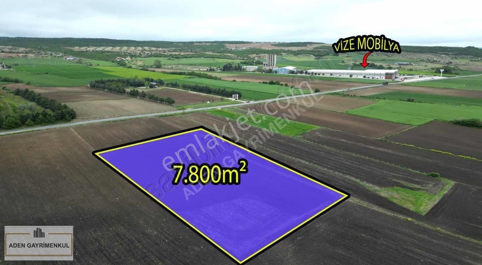 Vize Okçular 7.800m2 Müstakil Tapu Tarla