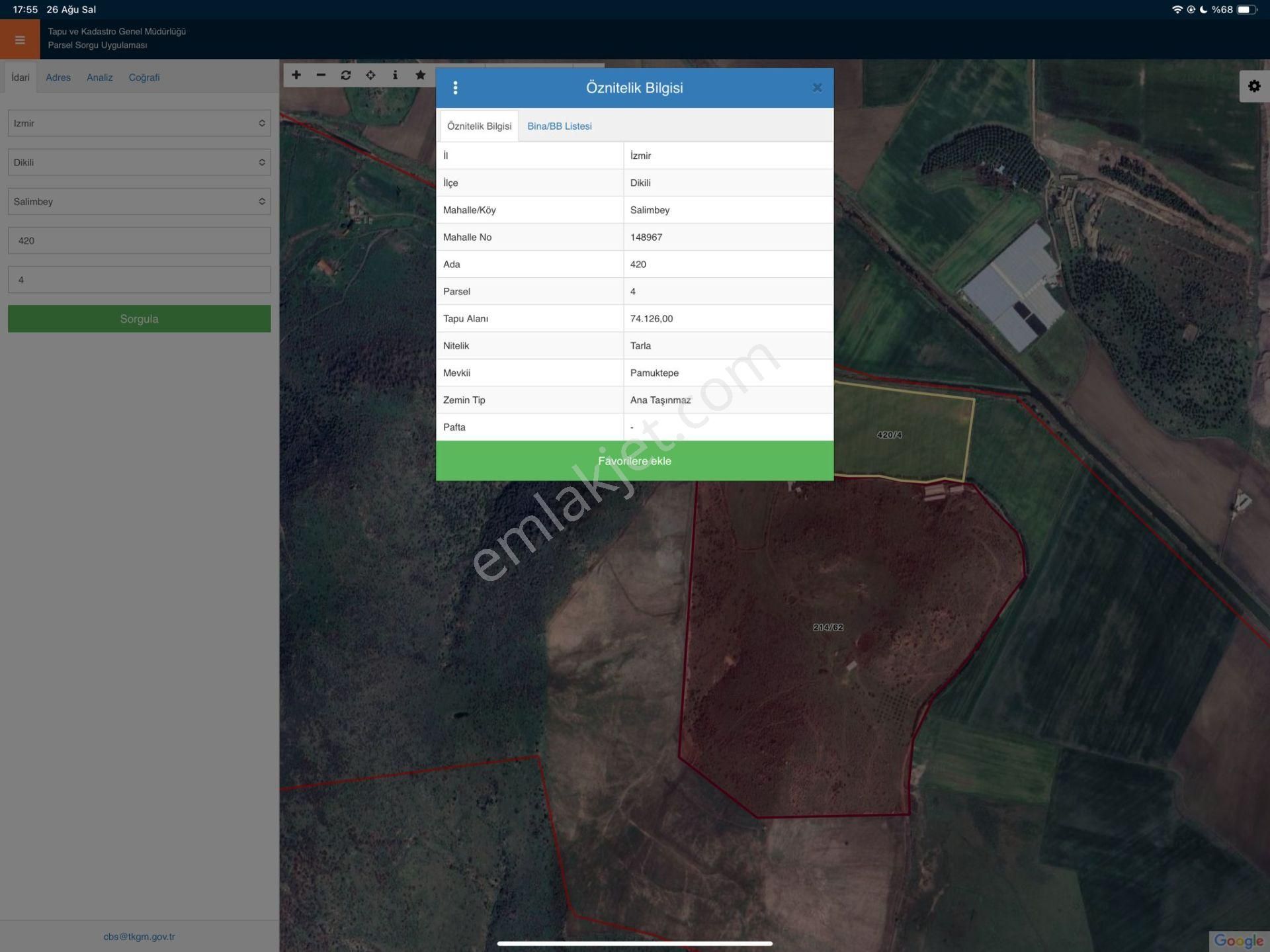 Merkez'den İzmir Dikili'de Tarla Sulama Kanalı-meraya Cepheli - Görsel 4