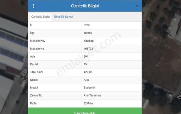 Torbalı Yazıbaşında 422m2 Satılık İmarlı Arsa Kanıt Emlaktan