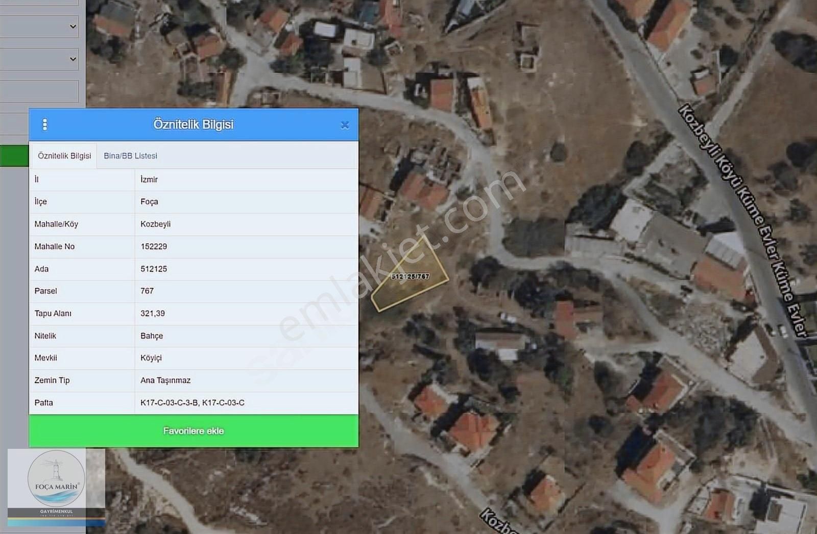 Foça Kozbeylide Köy İçinde Havadar 321 M2 Arsa - Görsel 6