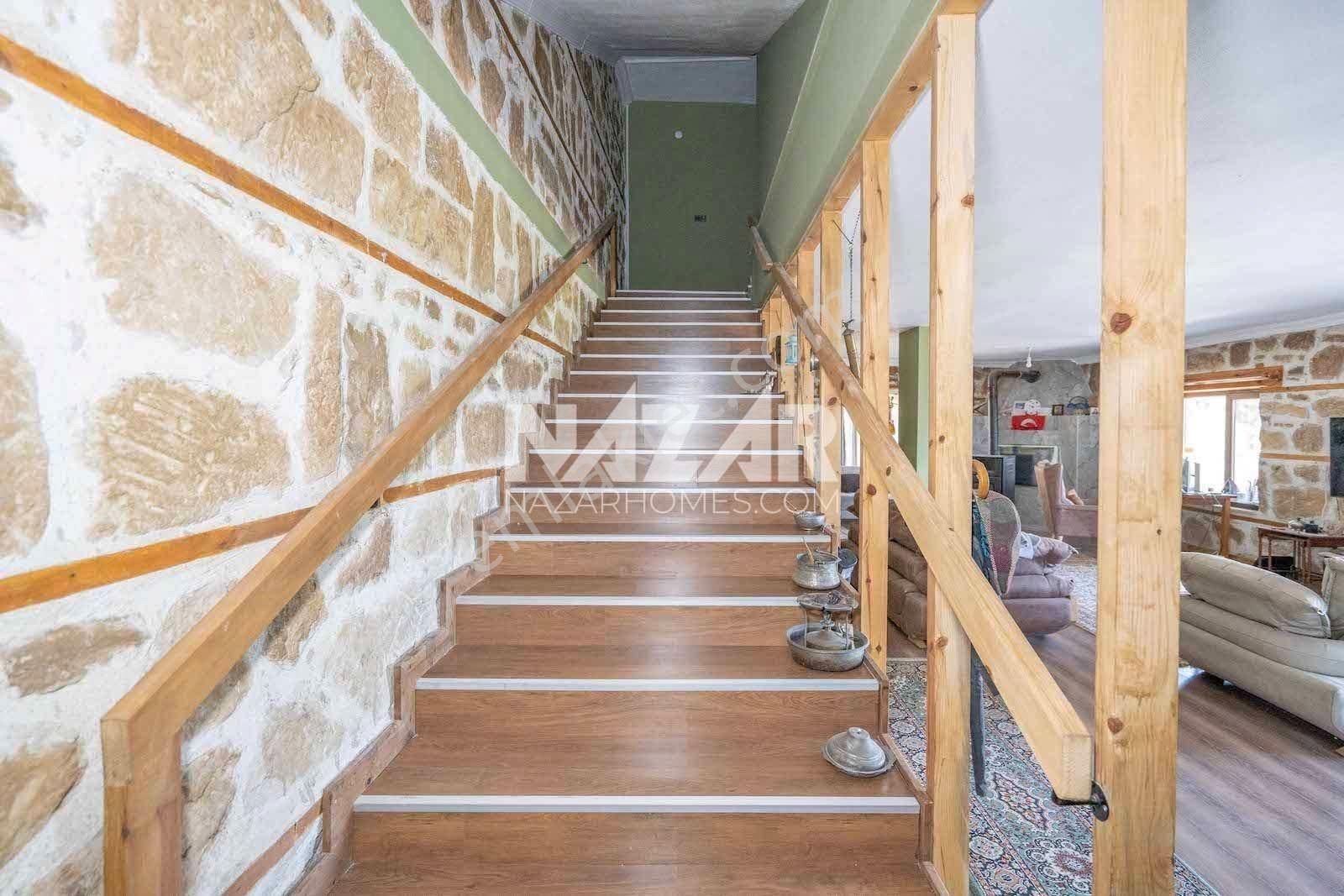 Alanya Asmaca 'da Doğa İle İç İçe Full Manzaralı 1.118 M2 Taş Ev Bahçesi - Görsel 22