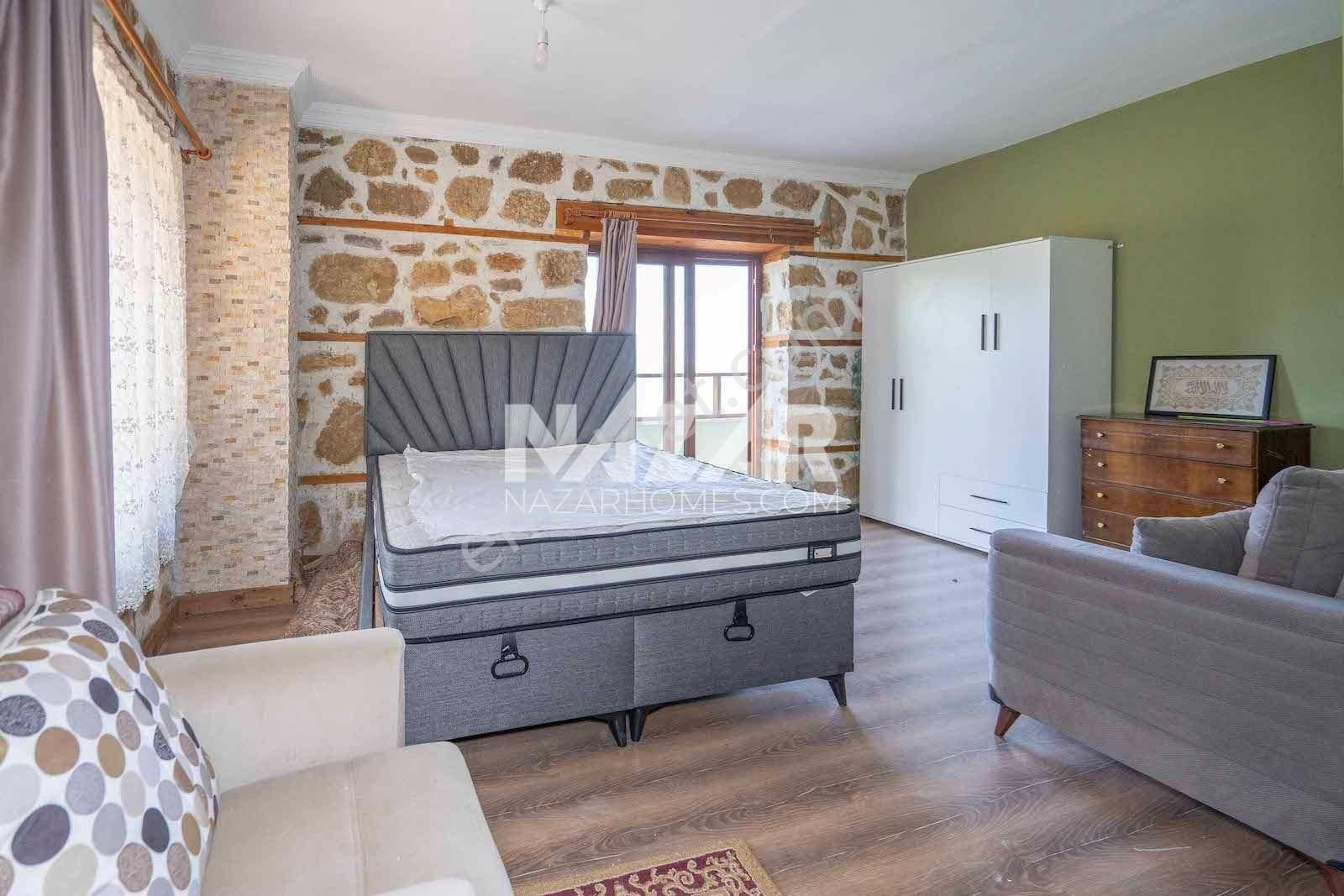 Alanya Asmaca 'da Doğa İle İç İçe Full Manzaralı 1.118 M2 Taş Ev Bahçesi - Görsel 23