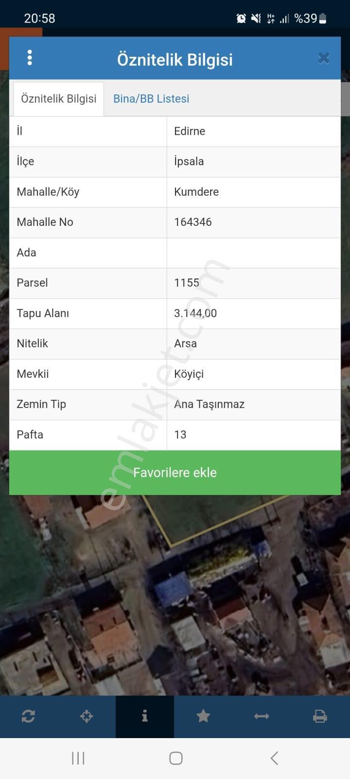 Acil Satılık İpsala Kumdere Mah İmar İçinde Tek Tapu 3.144m2 Arsa - Görsel 8