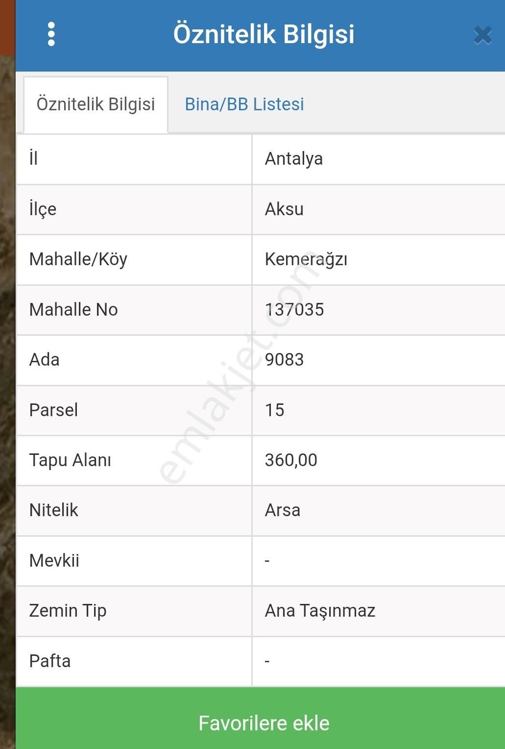 “antalya Aksu Kemerağzı’nda 360 M² Deniz Manzaralı Satılık Arsa – Tek Tapu”