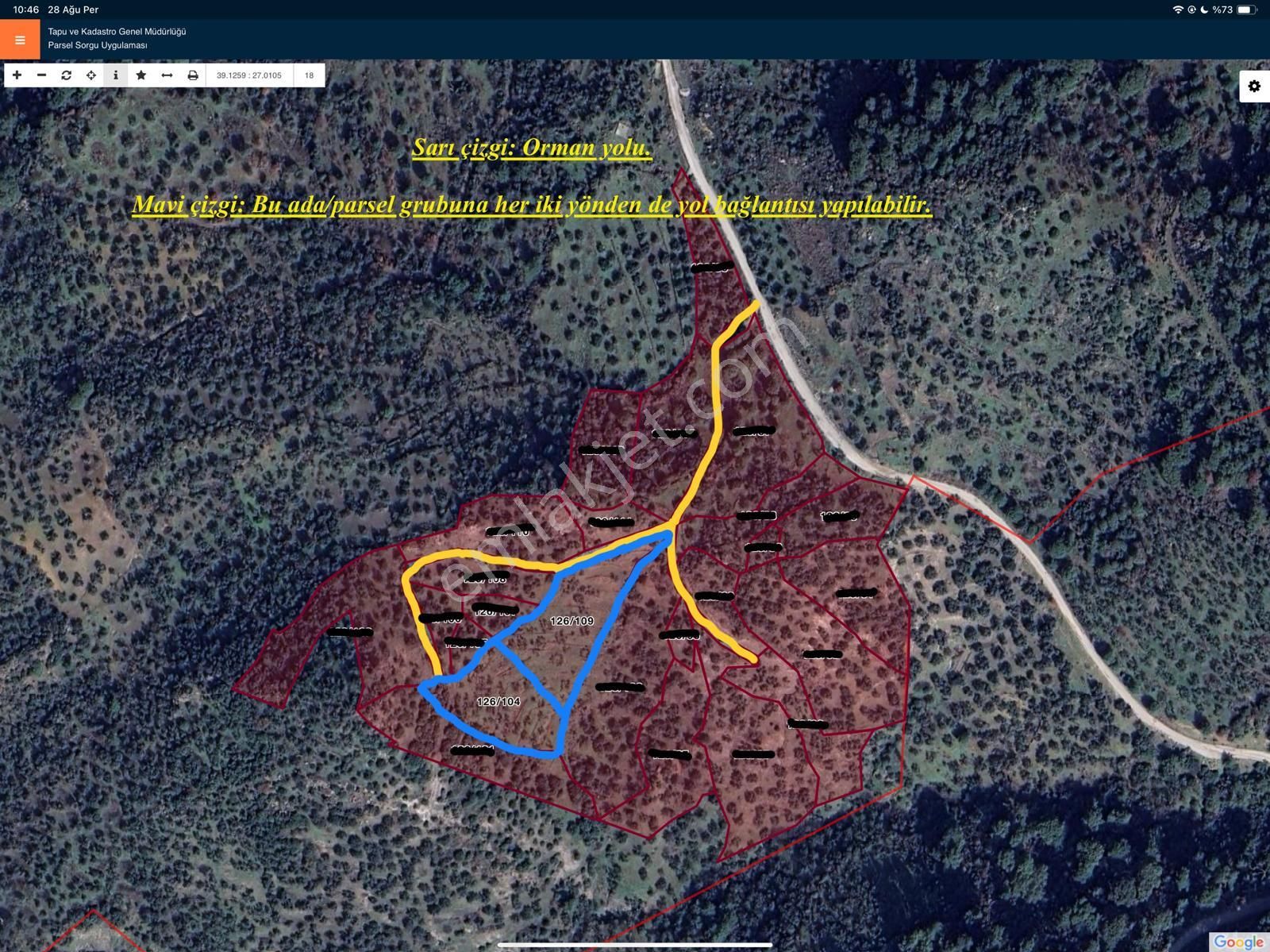 Merkez'den Çağlan'da - 2 Parsel Birlikte Orman Yoluna Cepheli – Kadastro Yoluna 100 M - Görsel 3