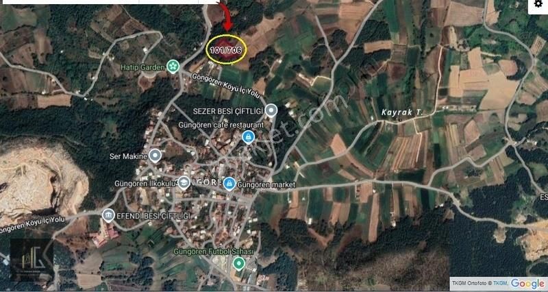 Güngören'de Mükemmel Konumda Köye Yakın 1624m² Arazi!