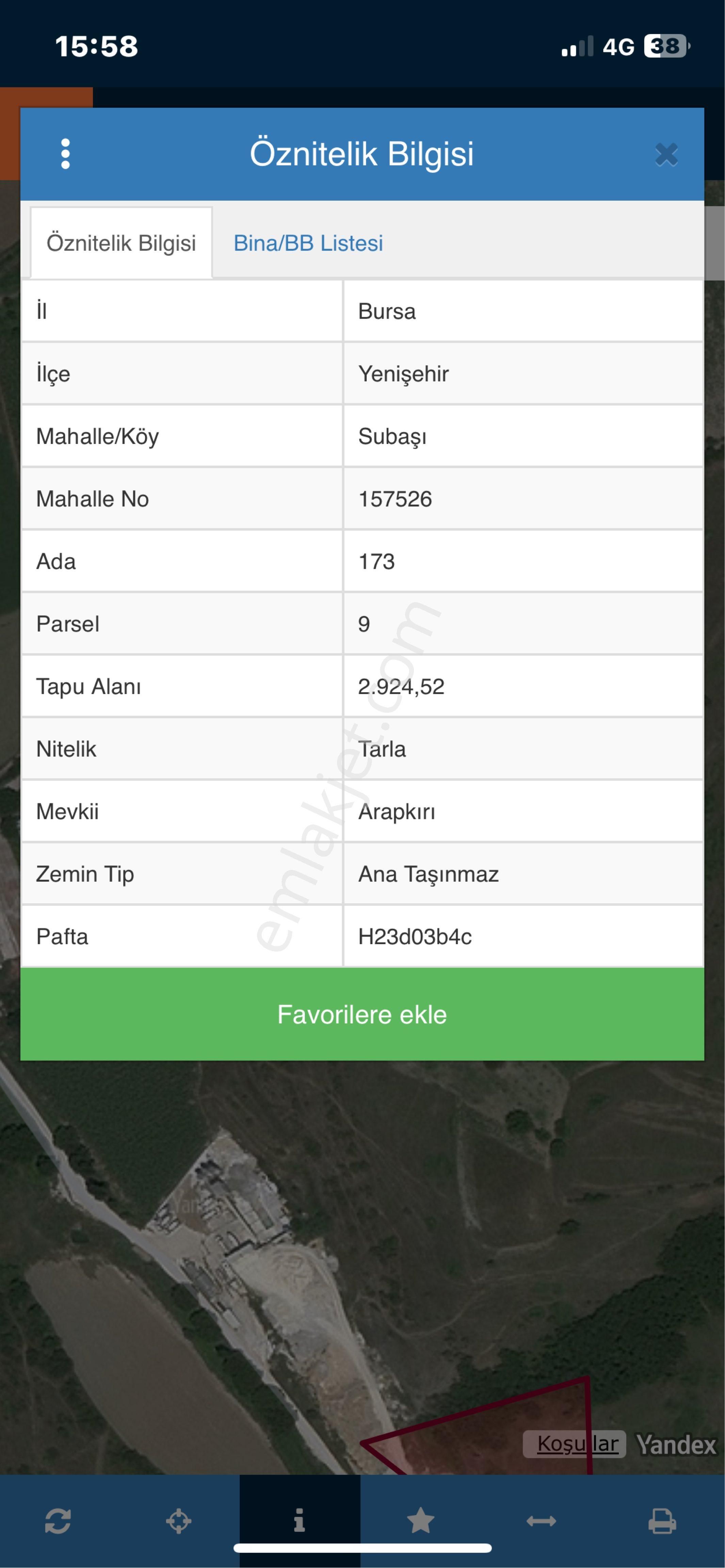 Yenişehir Yola Cephe İmara Yakın Tarla