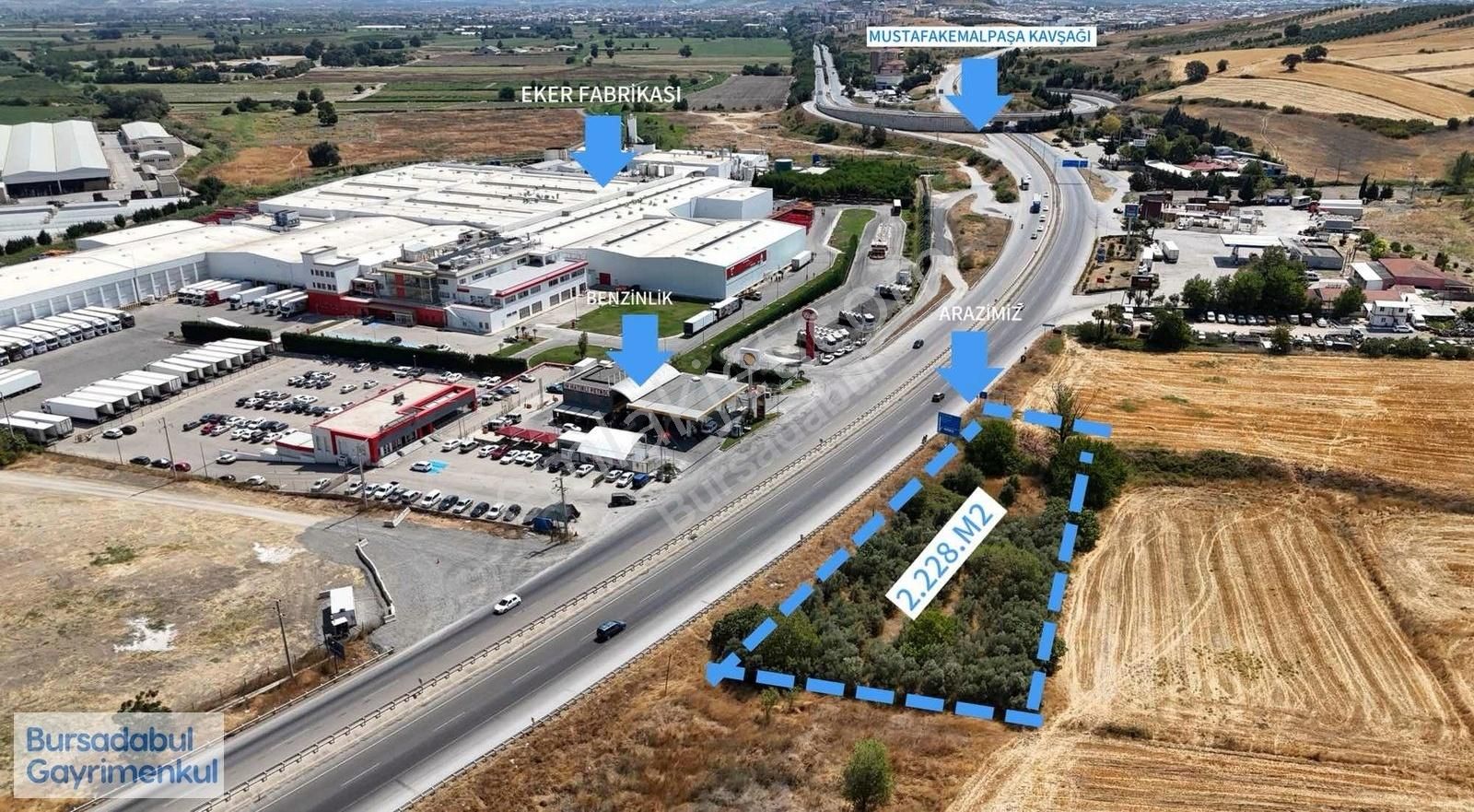 Bursadabul'dan Kavaklı Mah. Ana Yola Cephe Arazi 2.228m2