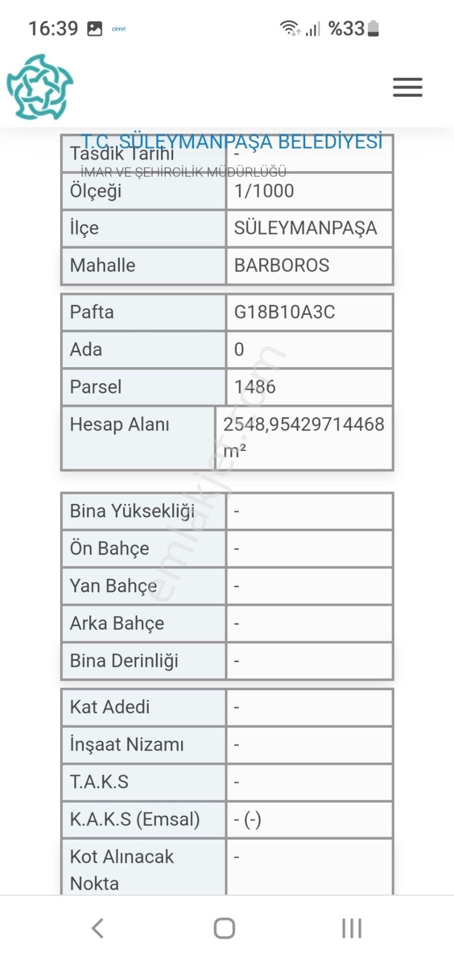 Tekirdağ Topağaç Da 2350 M2 Kat Karşılığı Konut İmarlı Arsa - Görsel 4