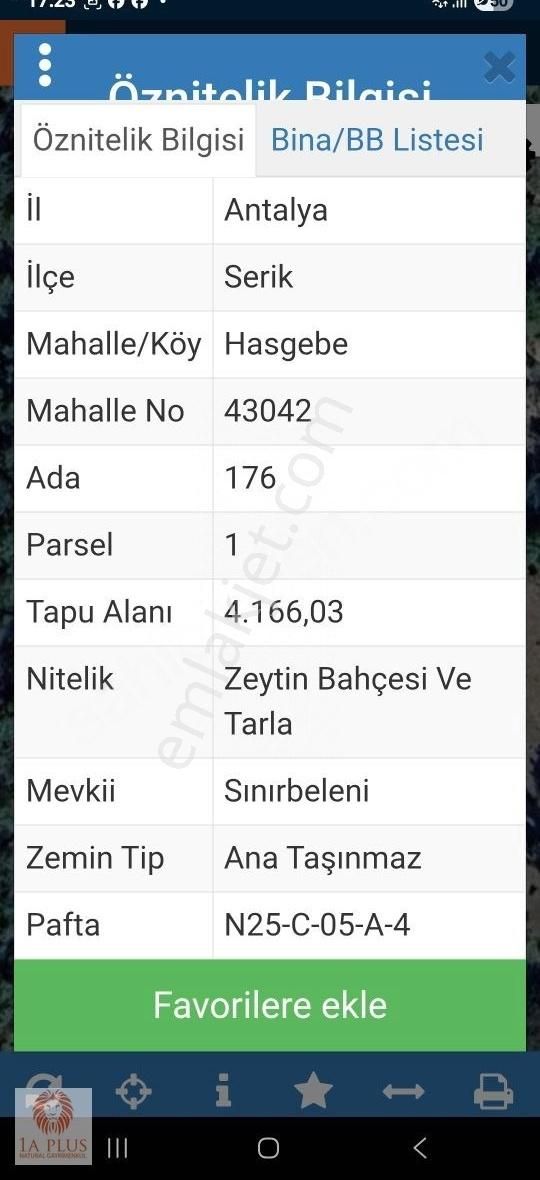 Antalya Serikte 4166m2 Yatırımlık Satılık Bahçe Tarla - Görsel 6