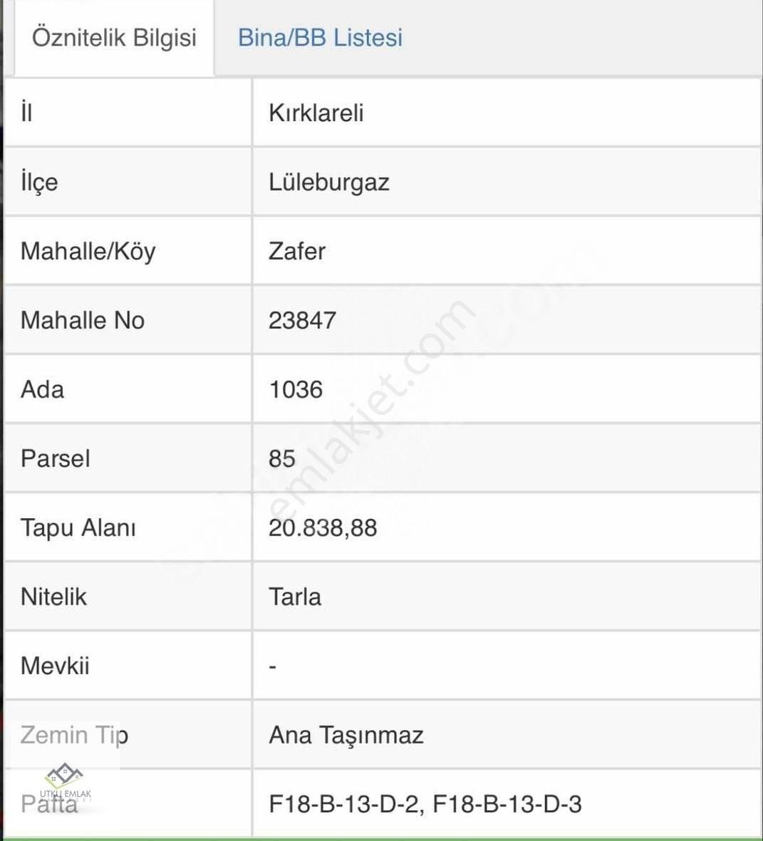 Lüleburgaz Zafer Mahallesinde İmara Yakın 20838 M2 Satılık Tarla