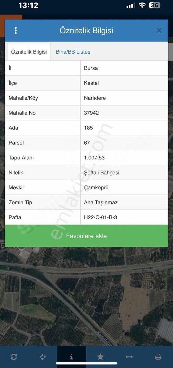Dialog Piramit Den Kestel Narlıdere Satılık Şeftali Bahçesi