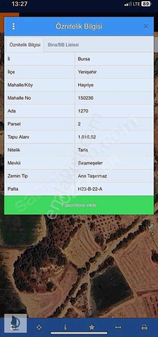 Bursa Yenişehir Hayriye Mh. Satılık Tarla! - Görsel 7