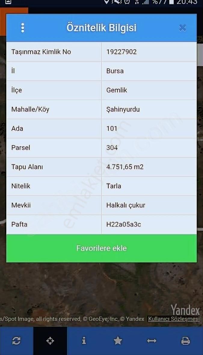 Gemlik Şahinyurdu'nda Satılık Yatırımlık Tarla - Görsel 3