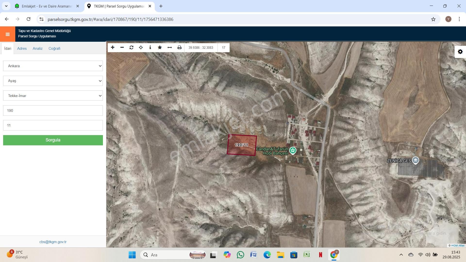 Ayaş Tekke İmarda Tek Tapu 5000 M2 Arsa - Görsel 2