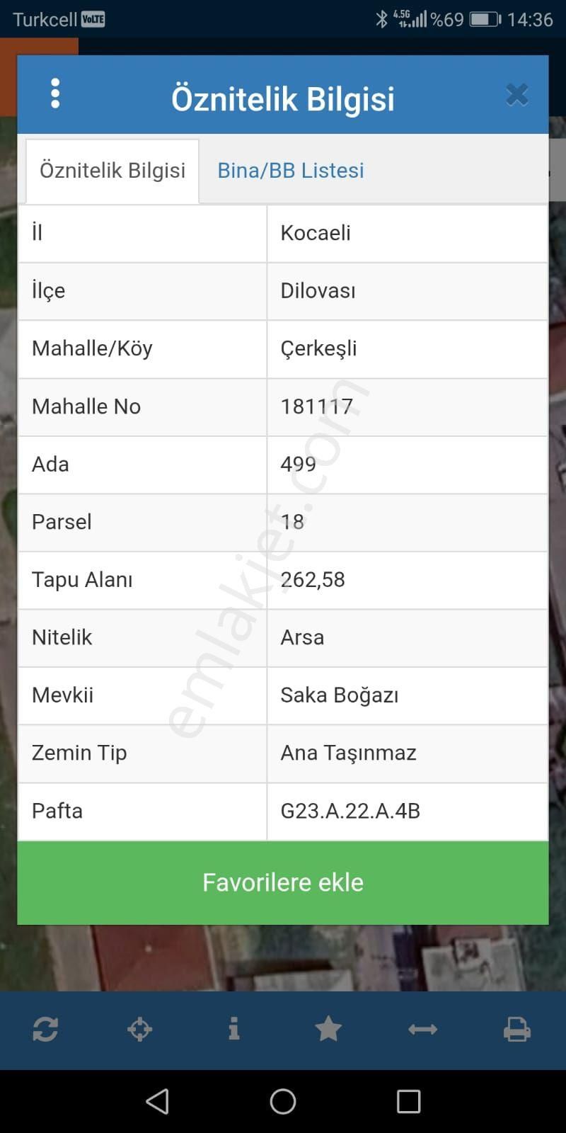 Kocaeli Dilovası Nda 262 . 58 M2 Tek Tapu Arsa