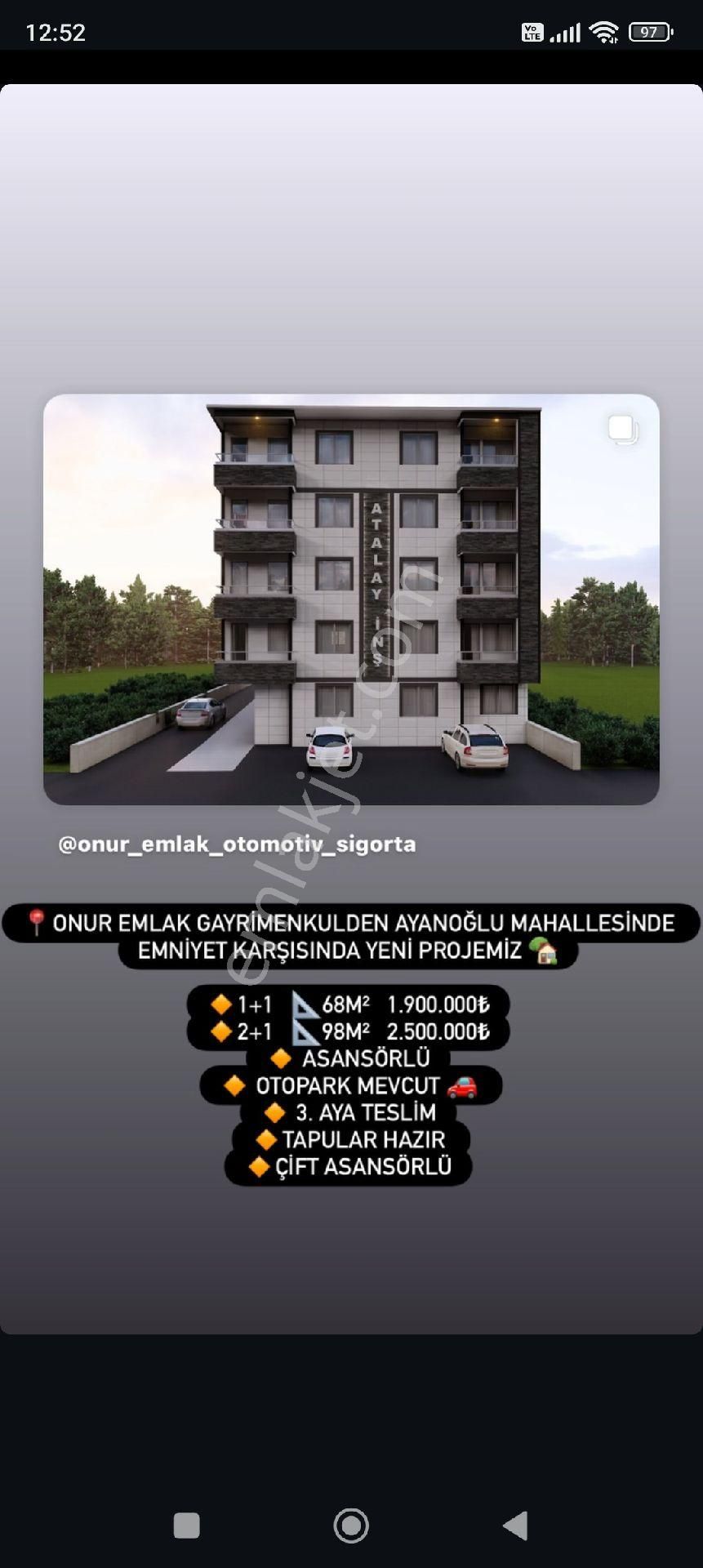 Onur Emlaktan Satılık Lüks Daireler