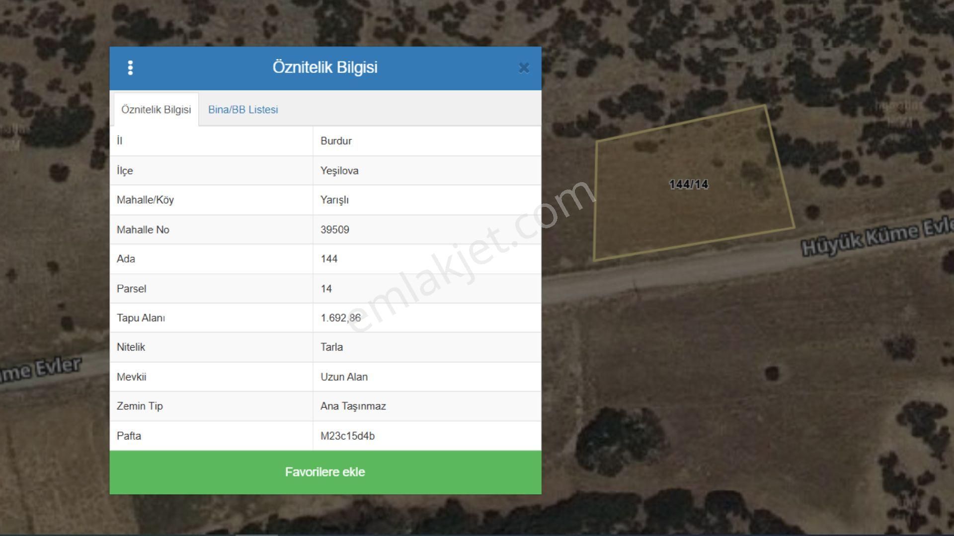 Son Fiyat* Acil Satılık Burdur Yeşilova Yarışlı Köyünde 1.693 M² Müstakil Tarla - Görsel 10