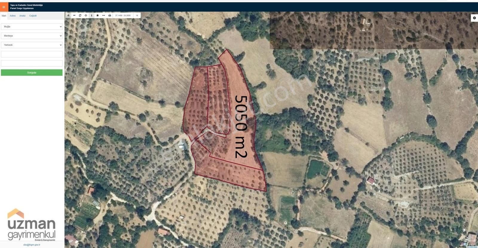 Uzman Gayrimenkul'den Yerkesik'de Satılık 5050 M2 Arazi