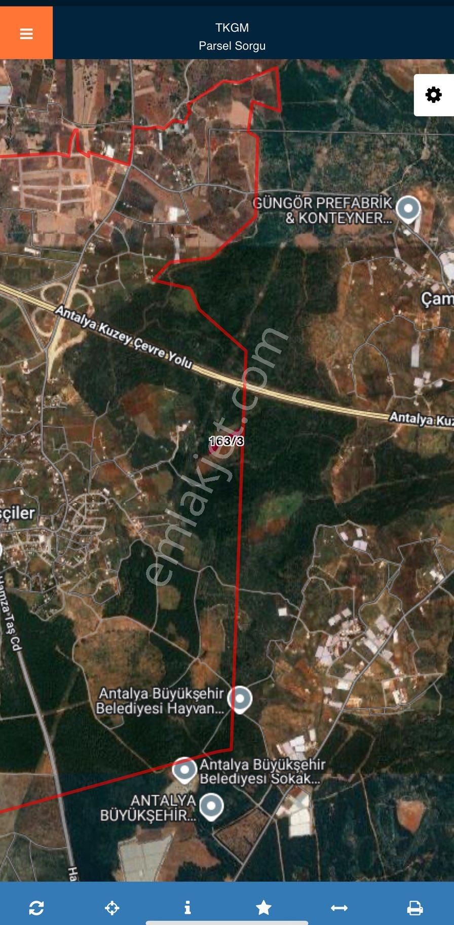 Antalya / Kepez / Kirişciler 5.357 M2 Satılık Tarla