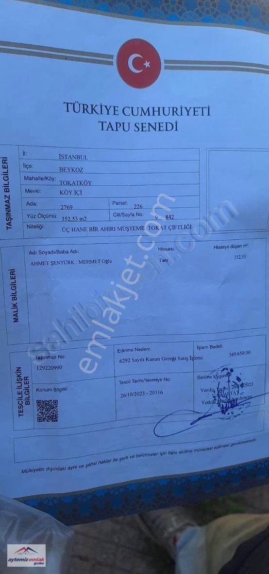 Beykoz Tokat Köyde Satılık Kelepir 352m2 Arsa İçinde Mustakil Ev - Görsel 8