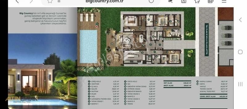 İstanbul Büyükçekmece Göl Ve Deniz Manzaralı 4+1 Tek Katlı Villa