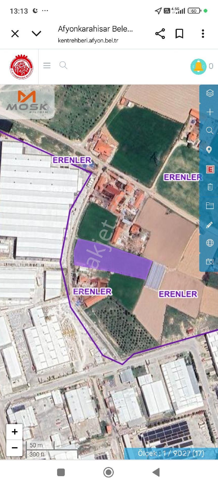 Köken Emlaktan Organize Sanayi Erenler Bölgesi Satılık Tarla