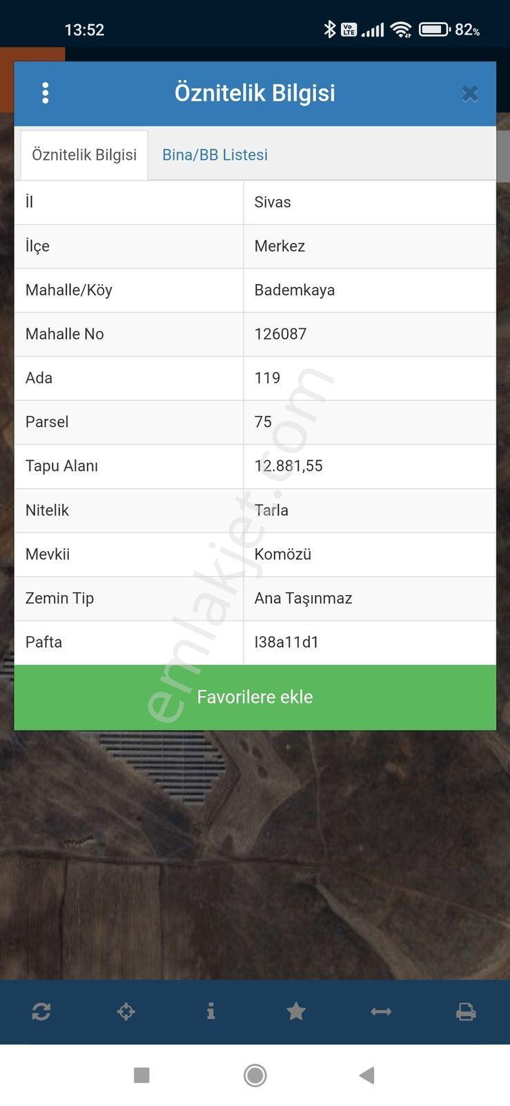 Alfin Gayrimenkul'den Bademkaya Mevkiinde Satılık Tarla