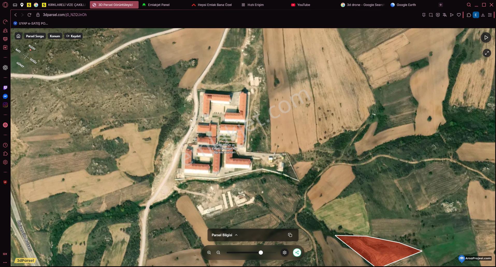 Kırklareli Merkezde Kız Öğrenci Yurdu Yanı Fırsat Arazi - Görsel 11