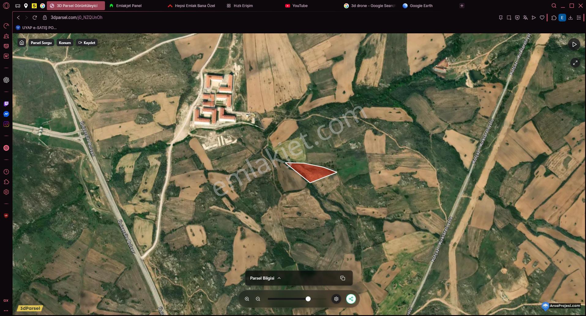 Kırklareli Merkezde Kız Öğrenci Yurdu Yanı Fırsat Arazi - Görsel 2