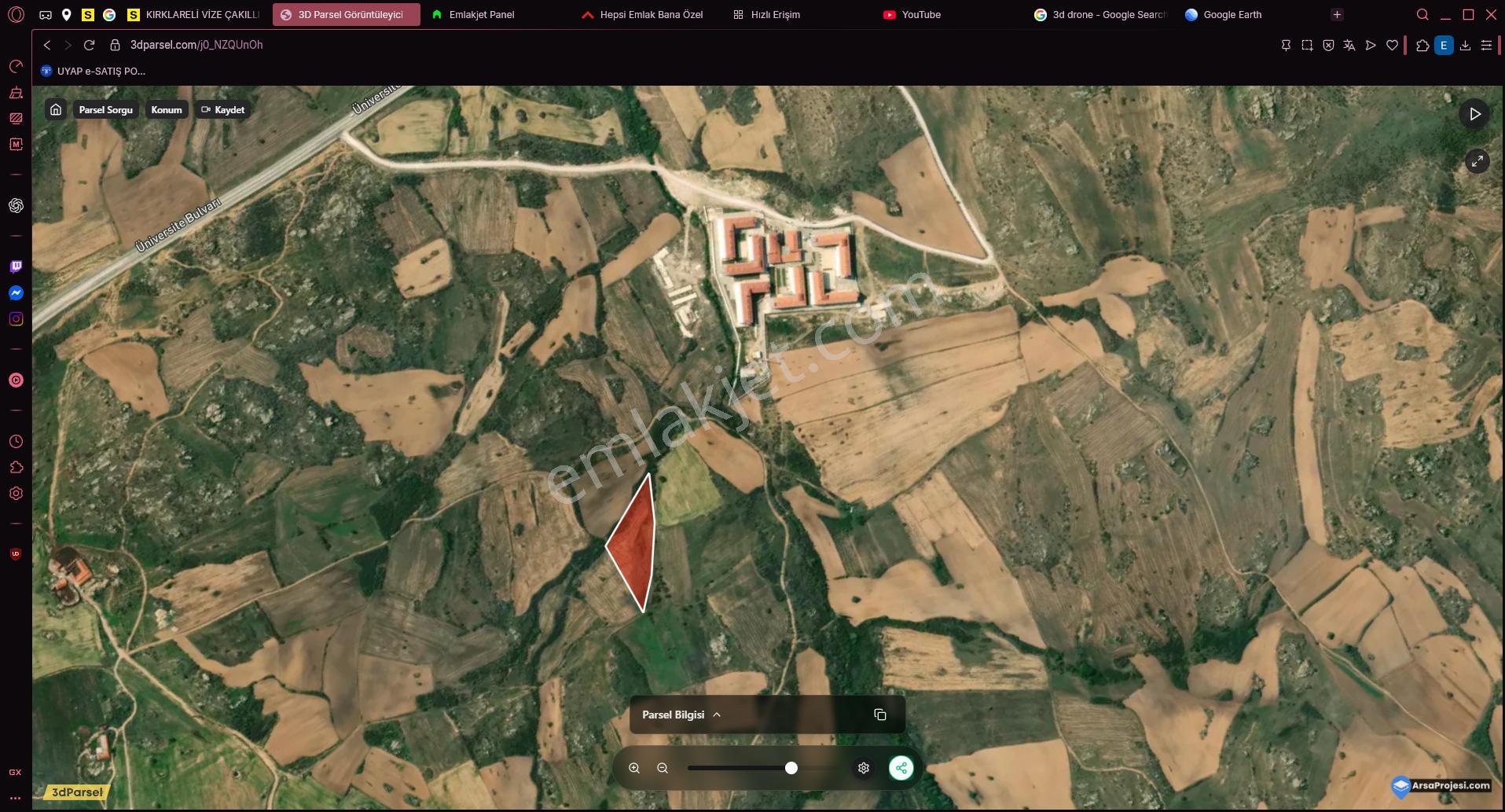 Kırklareli Merkezde Kız Öğrenci Yurdu Yanı Fırsat Arazi - Görsel 8
