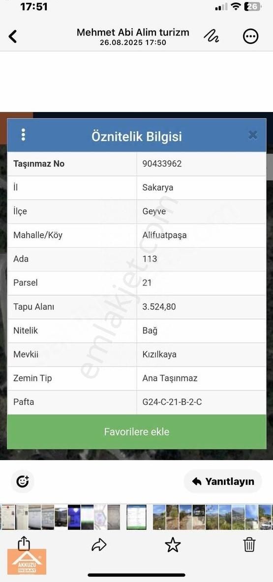Alifuatpaşa Da 3524 M2 İmarlı Villa Yada Konut Arsası - Görsel 5