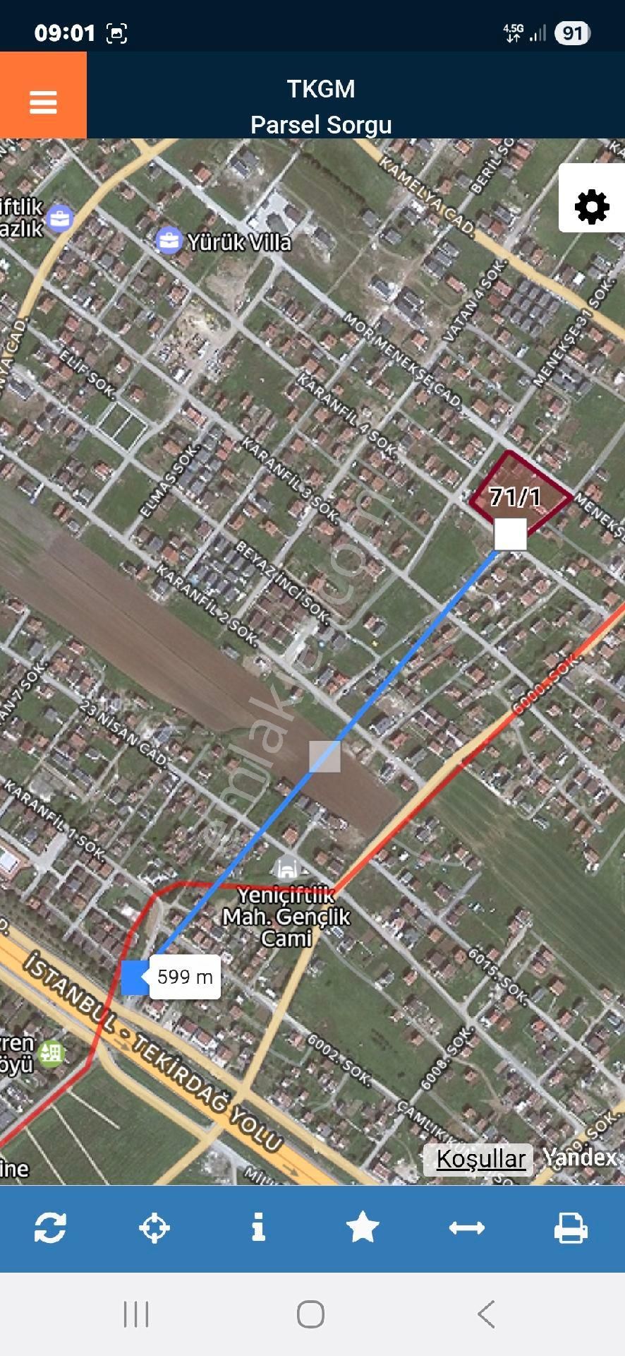 Yeniciftlik Ballı Cami Yakınında İmar Yolunda Arsa - Görsel 3