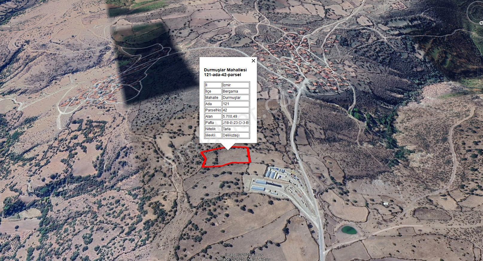 Bergama Durmuşlar Da Şantiye Dibi Yatırımlık 5760 M2 Tarla - Görsel 2