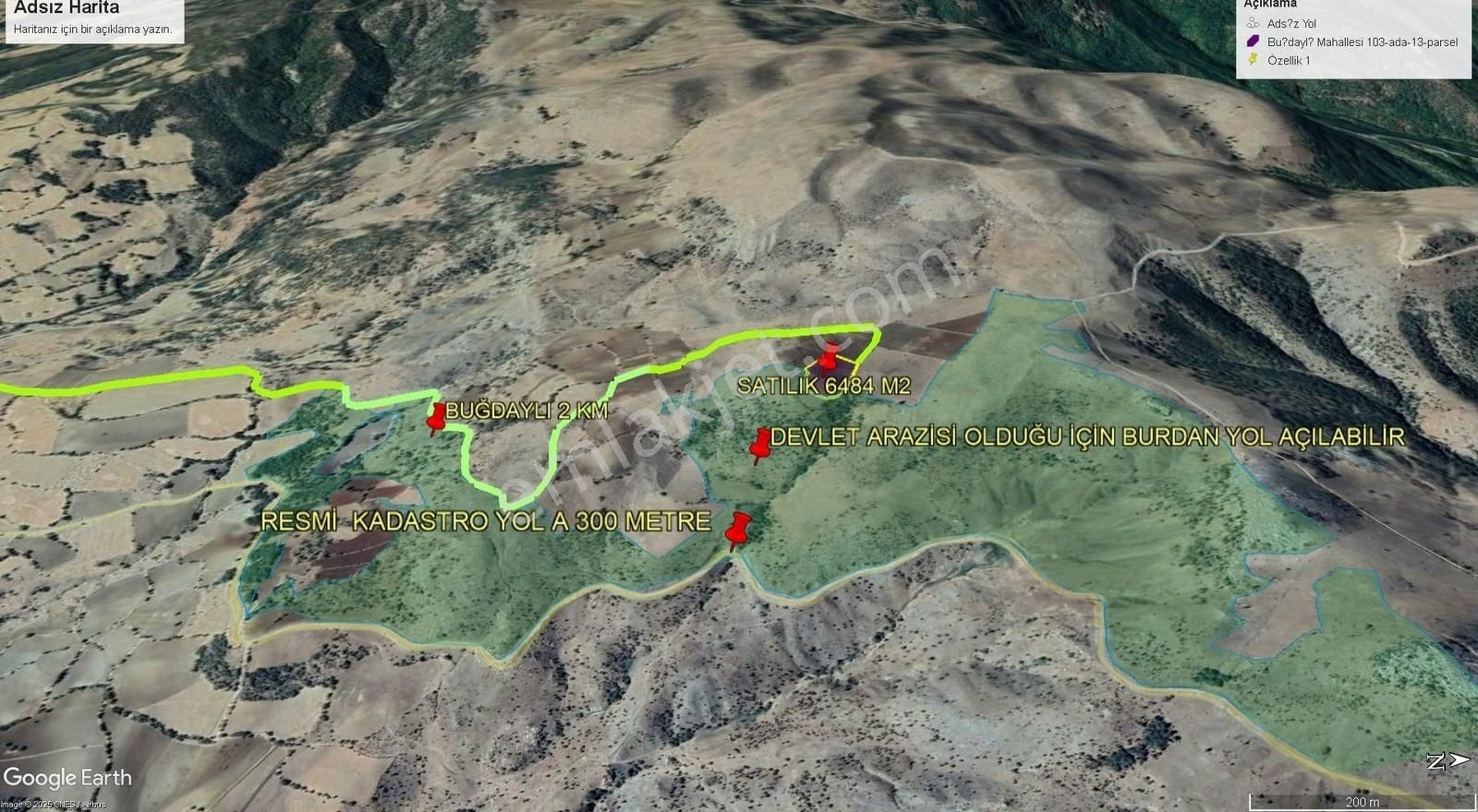 Tokat Sulusaray Buğdaylıda Acil 6484 M2 Tek Tapu Fırsat - Görsel 2