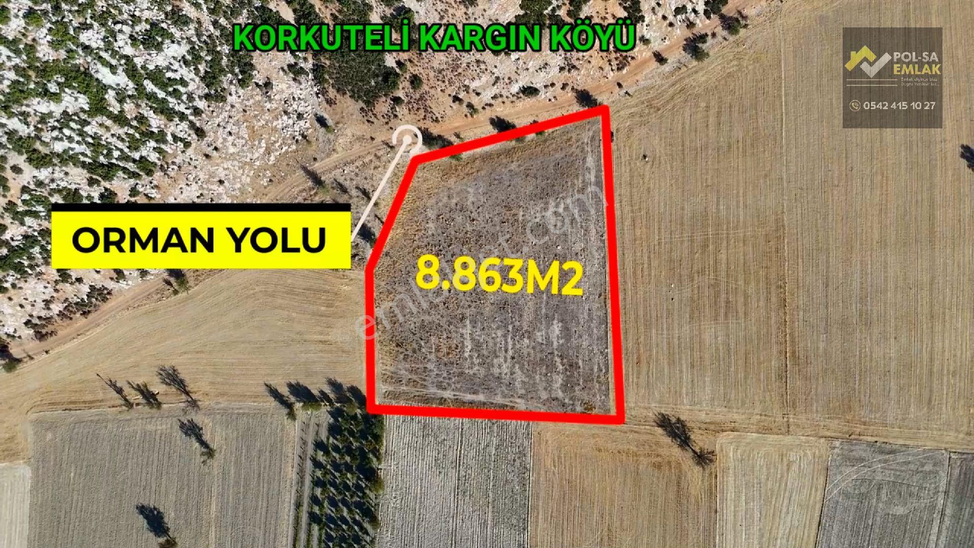 Korkuteli Kargın Köyü Satılık 8.863m2 Tarla - Görsel 8