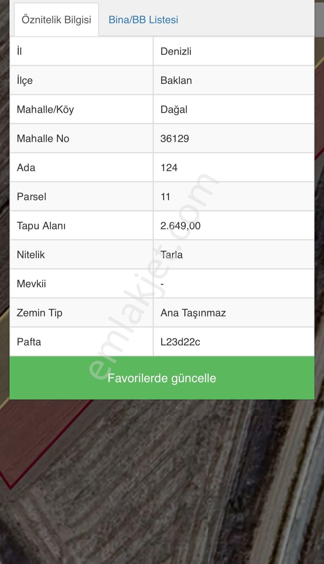 Şengül Gayrimenkul Den Baklan Dağal Da Satılık 2 Tapu Tek Fiyat Tarla - Görsel 2